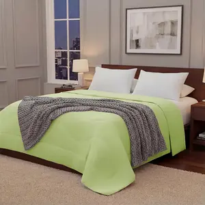 Size Cooling Comforter, Breathable Blanket for Hot Sleepers, Lightweight   Bedding for Night Sweats, 108x90, Sage
