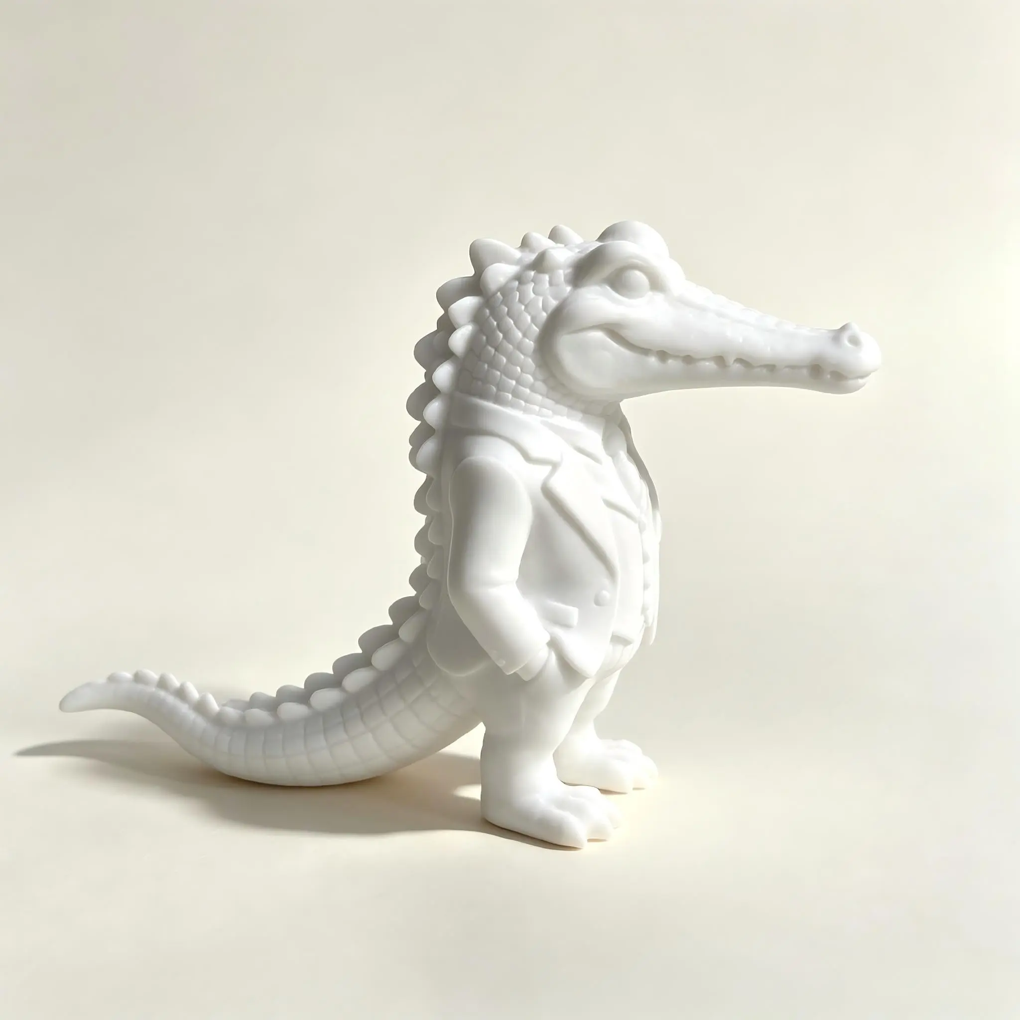 Business Formal Crocodile Figurine, Minimalist Style Desktop Decor, Imitation Alligator Ornament, Elegant Office Craft