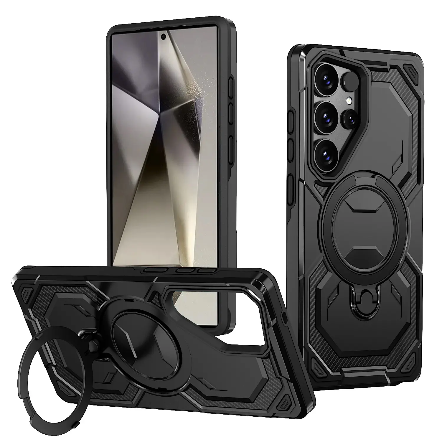 Samsung Galaxy S22 Ultra/s23 Ultra Case, 360° Rotating Stand, Magnetic Charging, Protective Cover, Phone Accessories