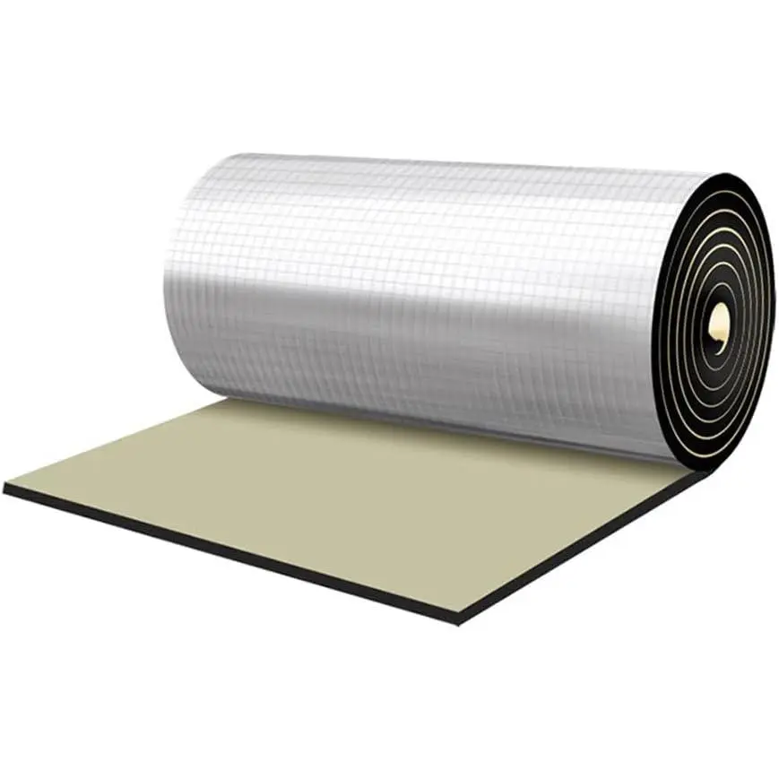 197 Mil 6.5 Sqft Car Heat Sound Deadening Insulation Mat Sound Deadening & Heat Insulation Material for Auto Hood Engine Roof Door Trunk 40 Inch x 24 Inch Aluminum Foil Finish