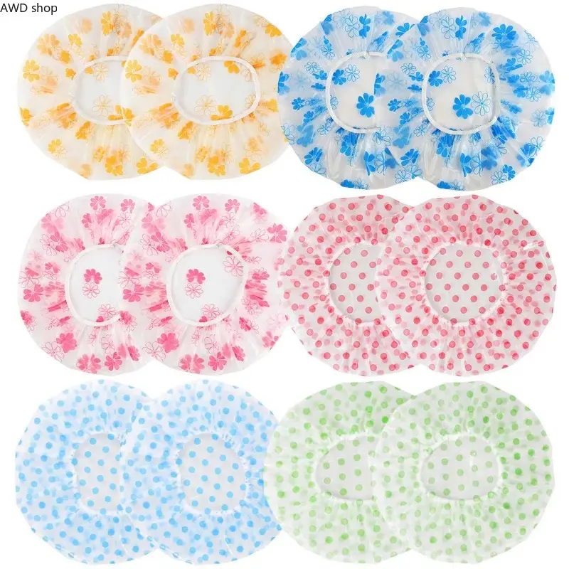 10/20pcs Shower Cap Waterproof Bathing Household Long Hair Shower Dry Hair Cap Kitchen Fume Prevention Sanitary Hat