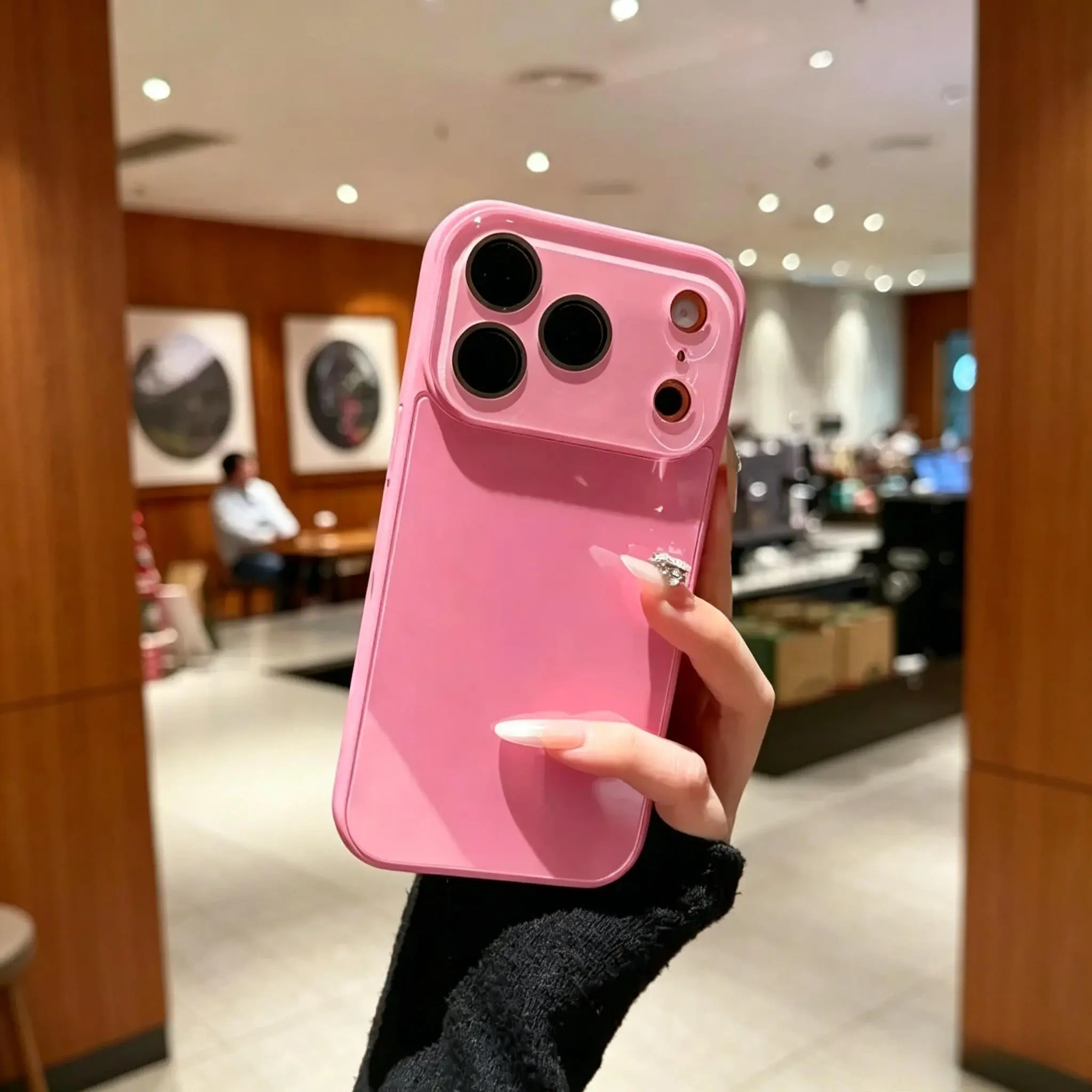Candy Macaron Transparent iPhone Case, Soft TPU Frame With Hard PC Back, Skin-Feel Texture, Full Camera Lens Protection, Minimalist Two-Tone Design, Fits iPhone 13/14/15/16/17 Pro, Pro Max & Plus Models