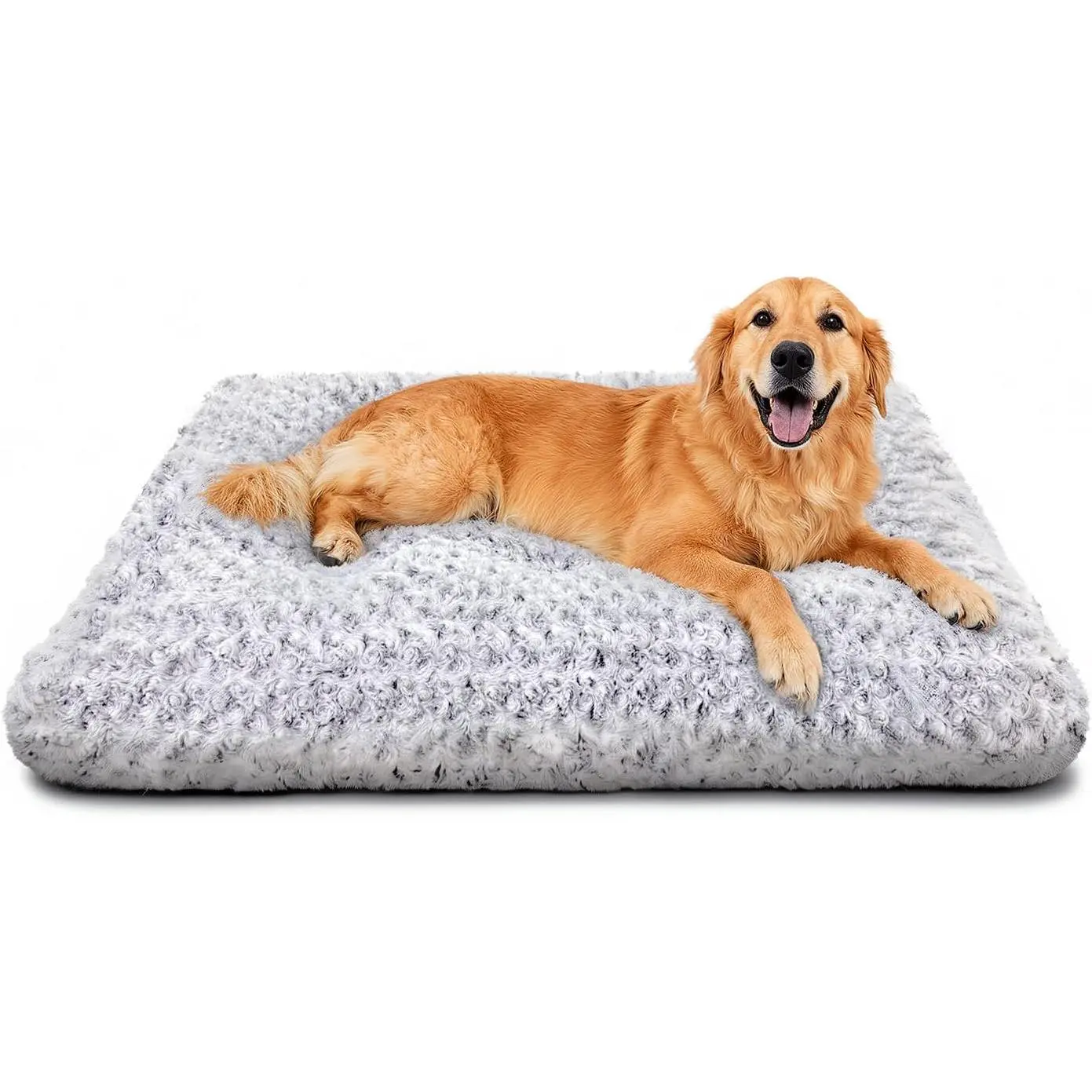 Dog Crate Bed Pad - Calming, Indestructible, Luxurious Orthopedic Support, Durable, Deluxe Plush, Soft, Non-Slip, Machine Washable for All Dog Breeds (35"X23" XL Light Gray), Hardwood Floors, Cage, Polypropylene Fiber, Reinforced Stitching, Relieves Press