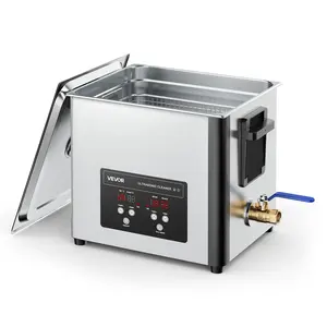 VEVOR 10L Ultrasonic Cleaner, Professional Ultrasonic Cleaner Machine with Cleaning Basket Digital Display, 180W Stainless Steel 40kHz Cleaning Machine for Watches, Razors, Jewelry, Coins, and More