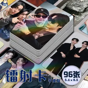 96pcs Thail Star AouBoom Aou Boom Couple Photo Laser Mini Card Wallet Small Card Fans Birthday Collection Gifts