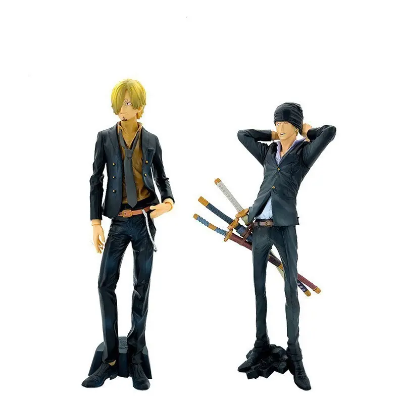 One Piece Zoro and Sanji Figure Set, 27cm Zoro Bandana, 29cm Sanji Formal Dress, Anime Model Collectible Desktop Display Gift, Anime Collectibles