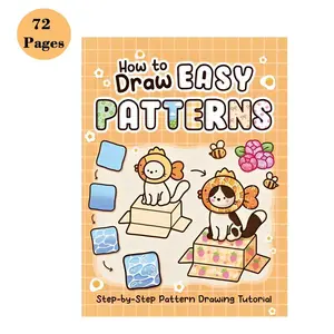 Cartoon Style Pattern Drawing Tutorial Book for Beginners, Step-By-Step Guide to Creating Fun Designs, Perfect for Art Lovers