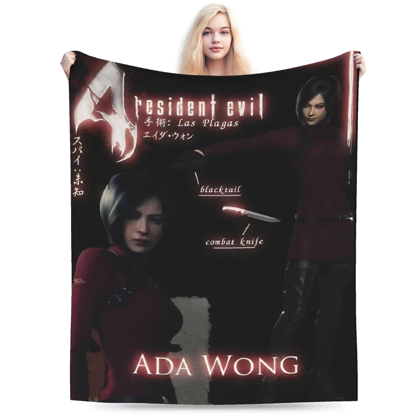 Resident Evil 9 Requiem Leon Inspired Game Throw Blanket Ultra Soft Cozy Plush Gaming Blanket for Sofa Bedroom Living Room Bedding Multiple Sizes Horror Game Fan Gift