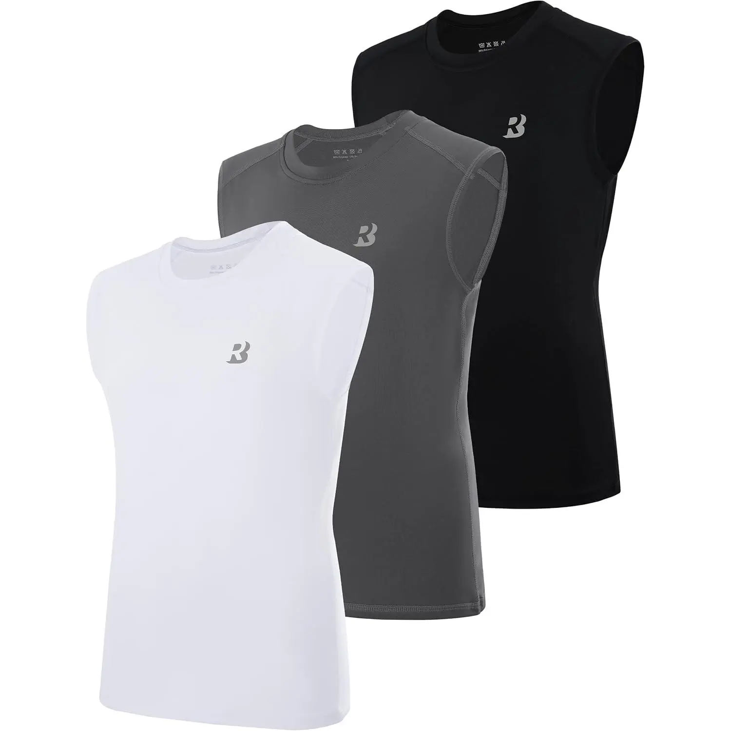 Boys Youth Sleeveless Compression Shirt, Quick Dry Kids Football Undershirt, Athletic Soft Tank Tops Sport BasketballGift.