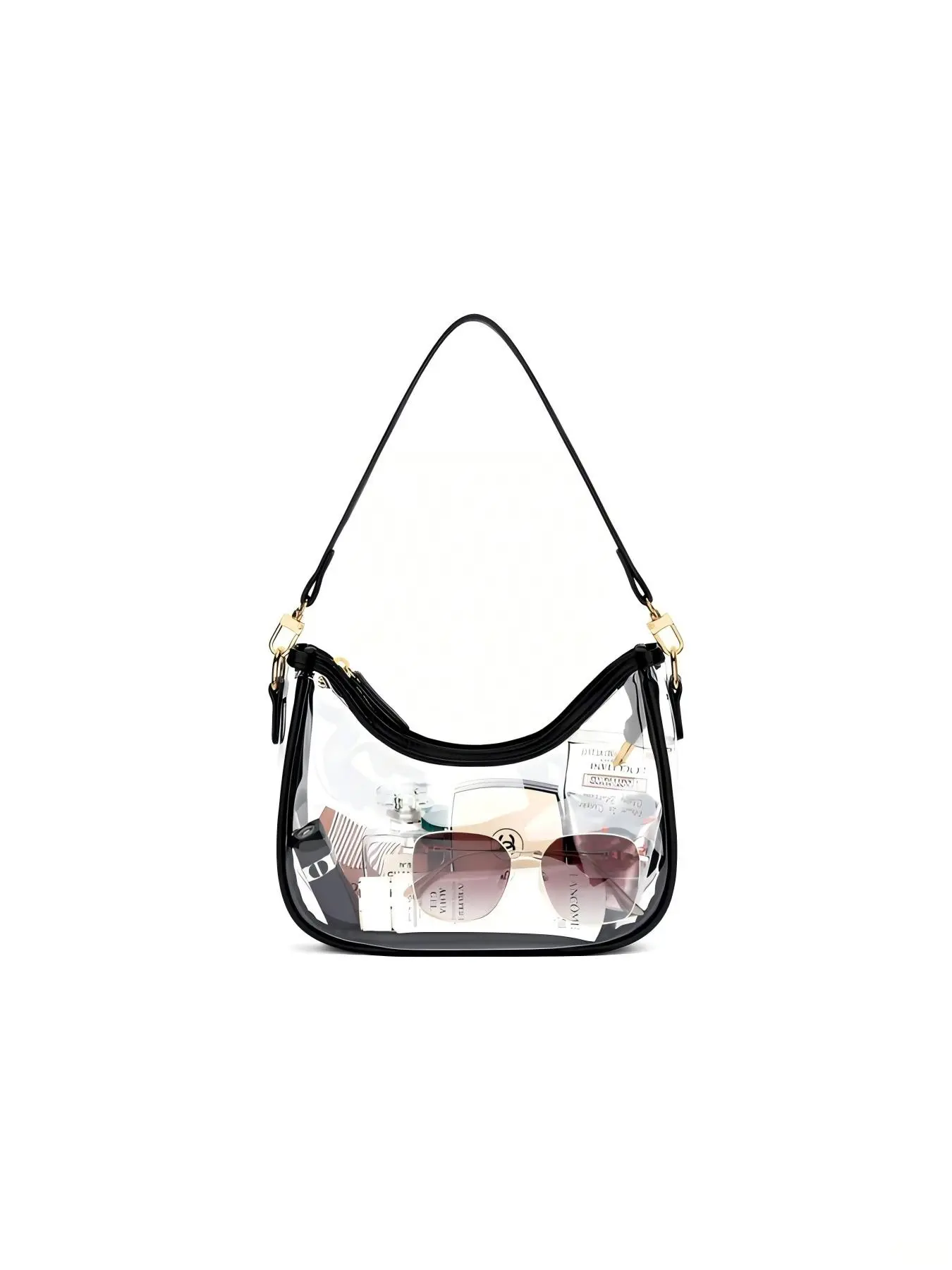 New Transparent Jelly Bag, Crescent Moon Underarm Bag, Fashionable Candy Color Women's Bag, Perfect for Dates, Gifts, Outing, Shopping, Clear Crossbody Shoulder Bag