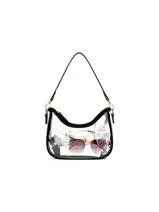 New Transparent Jelly Bag, Crescent Moon Underarm Bag, Fashionable Candy Color Women's Bag, Perfect for Dates, Gifts, Outing, Shopping, Clear Crossbody Shoulder Bag