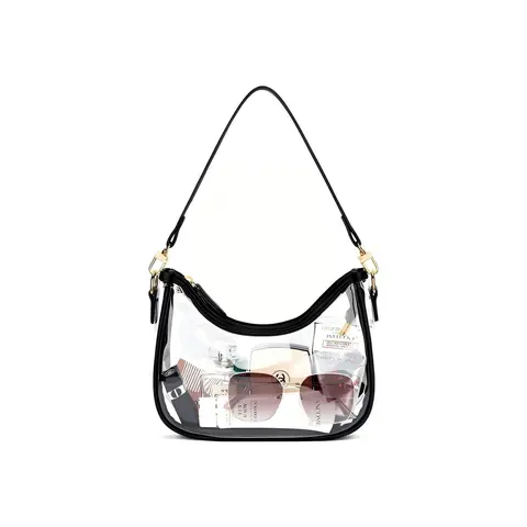 New Transparent Jelly Bag, Crescent Moon Underarm Bag, Fashionable Candy Color Women's Bag, Perfect for Dates, Gifts, Outing, Shopping, Clear Crossbody Shoulder Bag, See Through Bag