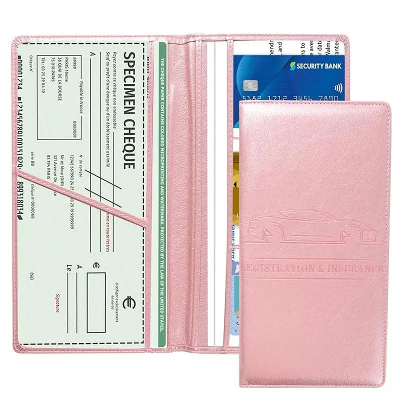 Car Registration & Insurance Card Holder, Magnetic Closure, Compact Vehicle Organizer, Essential Document Wallet, Perfect Spring Gift