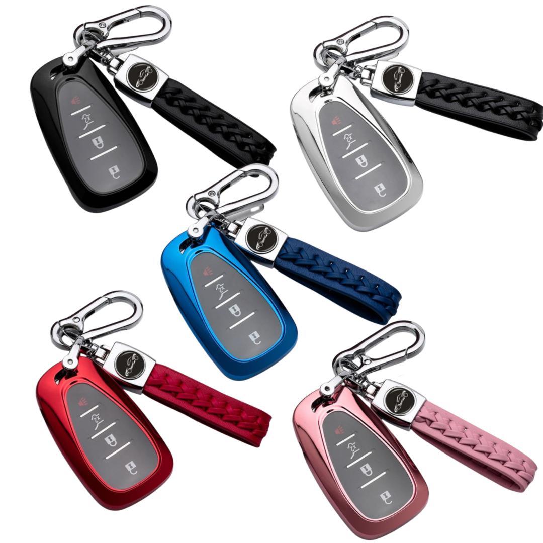 Car Key Case with Keychain, TPU Key Bag, Stylish Key Protector for Chevy Keys, Fashionable Car Accessories for Chevrolet Smart Key