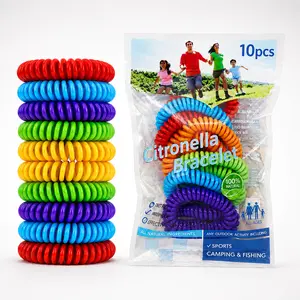 Mosquito Repellent Bracelets - Elastic – DEET-Free with Essential Oils, Adjustable & Waterproof Bug Bands for Kids & Adults, Ideal for Game Day, Travel, Camping & Outdoor Protection