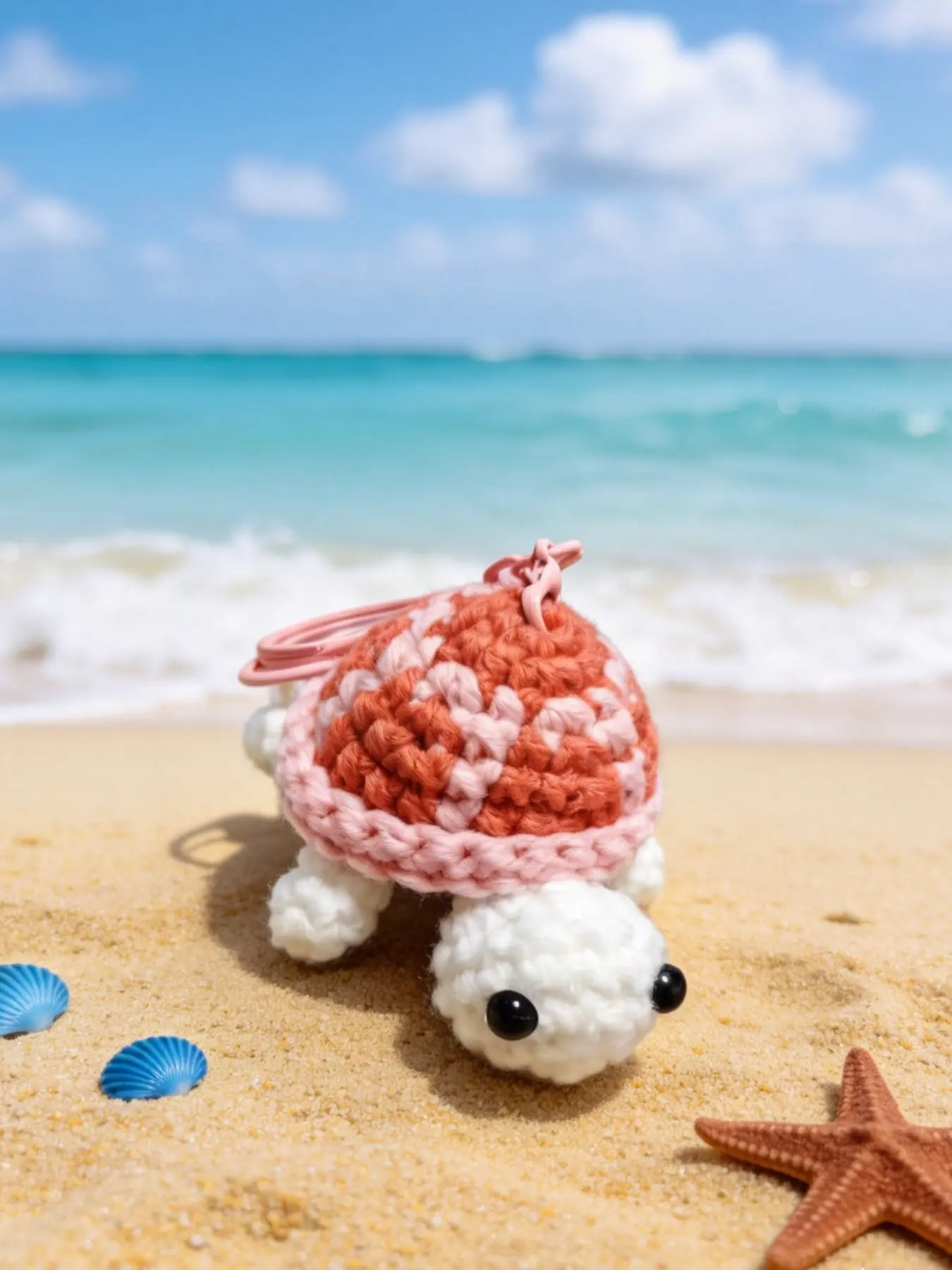 Cute Handmade Crochet Turtle Keychain, Mini Plush Turtle Pendant Ornament, Knitted Keyring Charm for Bag, Car Keys, Gifts for Halloween, Christmas