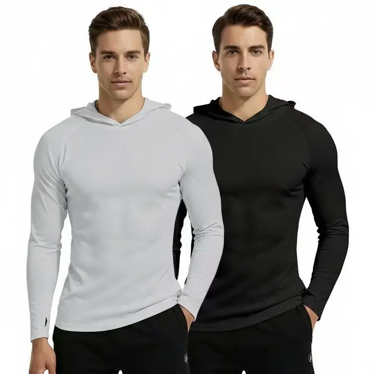 2‑Pack Slim‑Fit Soft‑Touch Sun Protection Hoodies, UPF 50+ UV Blocking Lightweight Hooded Shirts for Daily Wear & Multi‑Scene Outdoor Pursuits