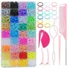 Colorful Rubber Bands + Braiding Tools Set, Creative Hairstyles, Beautiful Girls' Accessories, Back-To-School Essential, Hair Styling Kit, Heatless Styling Tool, No Heat Curls, Hair Twisting Tool, Braider Tool, Diy Hairstyler