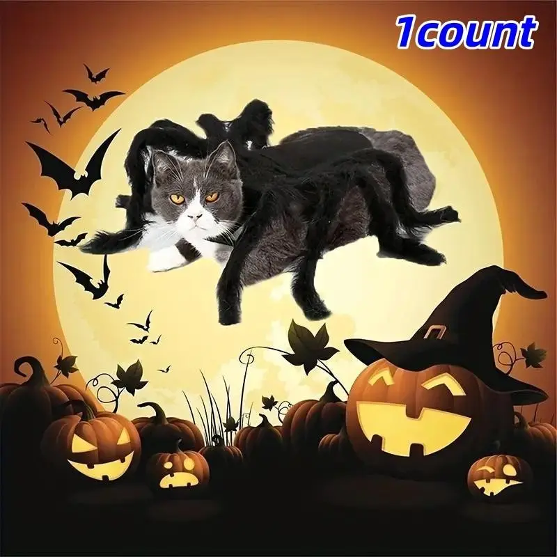 Spider Costume for Cats and Small/medium Dogs, Fun Pet Holiday, Perfect for Pets, Easy to Wear, Comfortable Fit