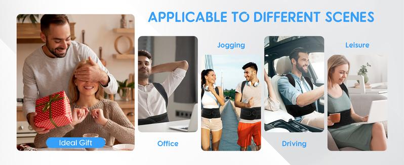 UGEM Posture Corrector for Women & Men – Adjustable Back Brace with Full Back Support, Shoulder Straightener for Spine Alignment, Scoliosis, Hunchback & Back Pain Relief (Black, Medium)