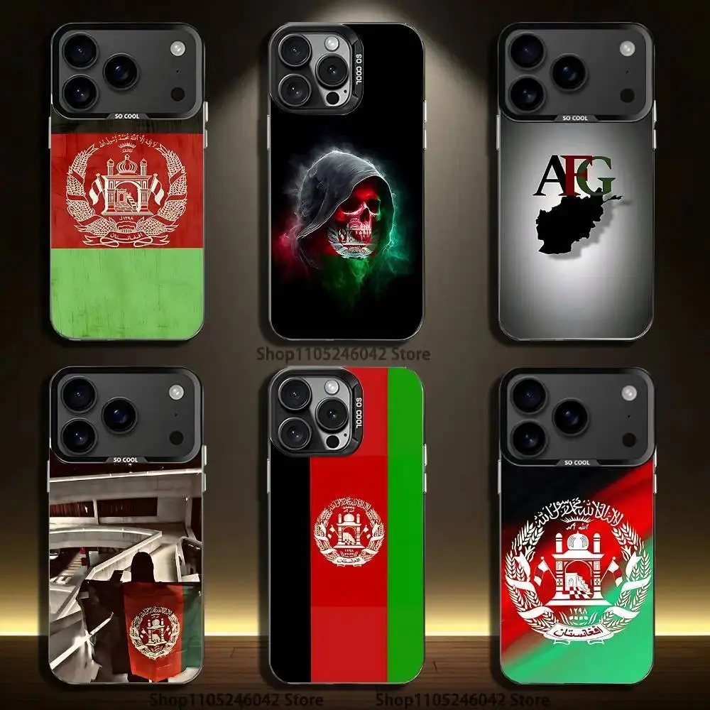 Afghan Afghanistan Flag Phone case For iPhone 17promax 17e 17 16 15 14 13 12 11 Mini Pro Max Air X XR XSMAX For Samsung Galaxy S26 - S22 FE Ultra Plus Black Candy Matte Cover