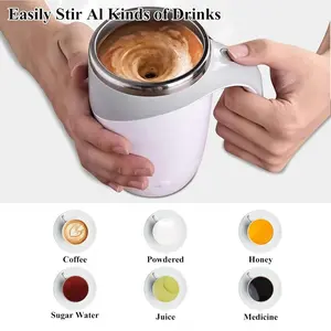 Automatic Stirring Coffee Cup, Rechargeable Magnetic Automatic Stirring Coffee Cup, Suitable for Coffee, Tea, and Milk