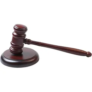 Handcrafted Wooden Gavel and Sound Block Set for Court, Auction, Meetings and Student Mock Trials