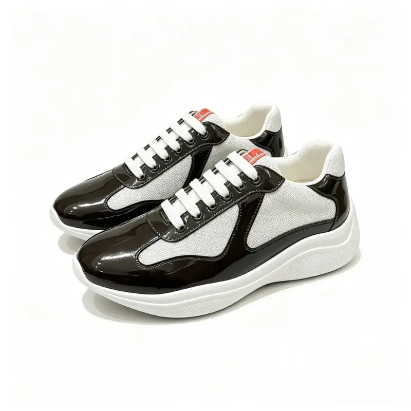 Unisex Back Patent Synthetic Mesh Color Block Platform Lace-Up Sneakers, Soft Cushioning Daily Wear All-Seasons Street Casual Walking Trainers, Color Block Fashion Athletic Shoes