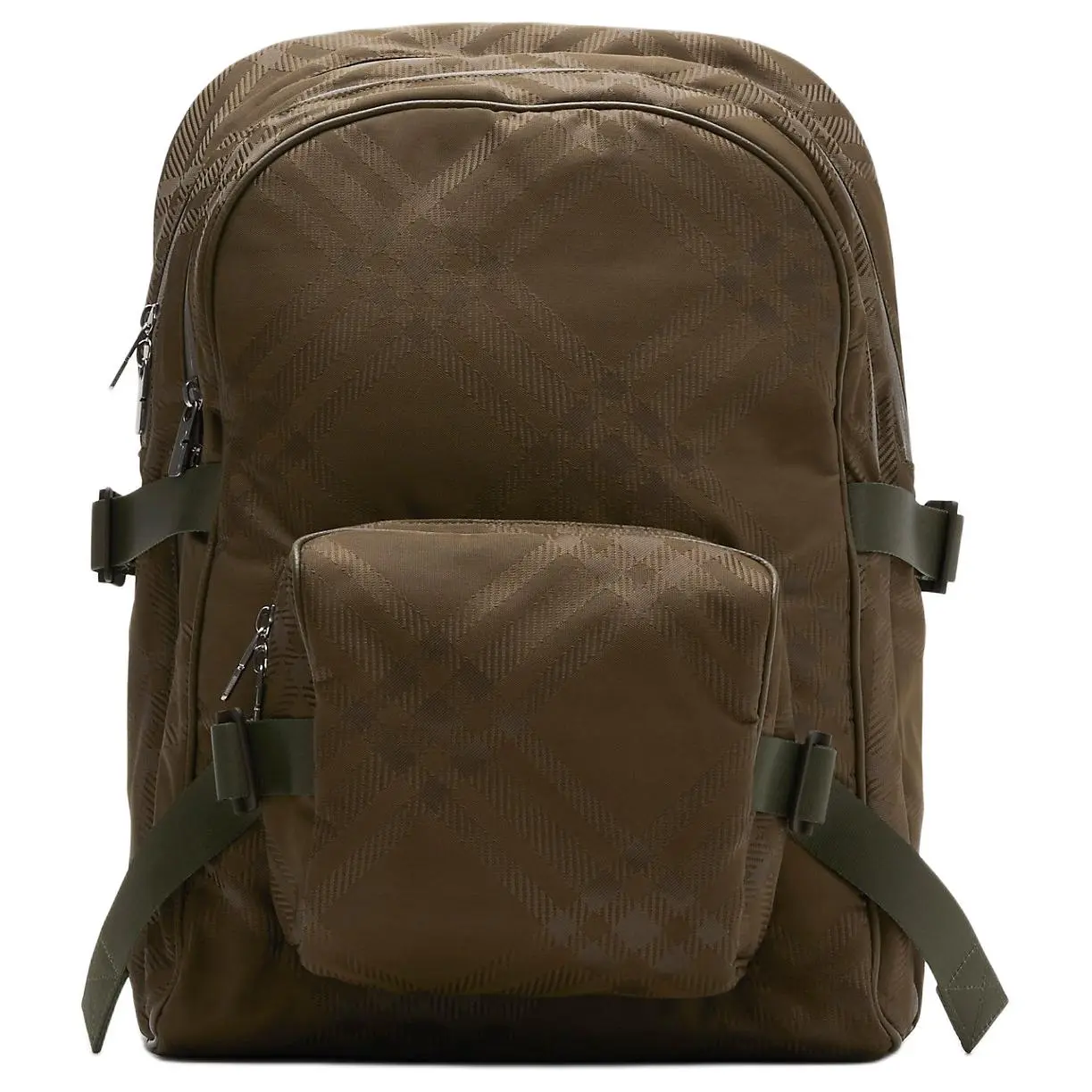 Burberry Brushed Metal Hardware Nylon Backpack for Men in Dark Brown