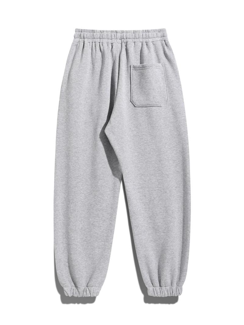 Men's Solid Drawstring Waist Thermal Lined Sweatpants, Casual Comfy Regular Fit Jogger Pants for Fall & Winter, Men's Trousers for Daily Wear, Pants for Men, Work Pants Men, Baggy Trousers, Men's Bottoms, Workout Joggers, Casual Sports Trousers