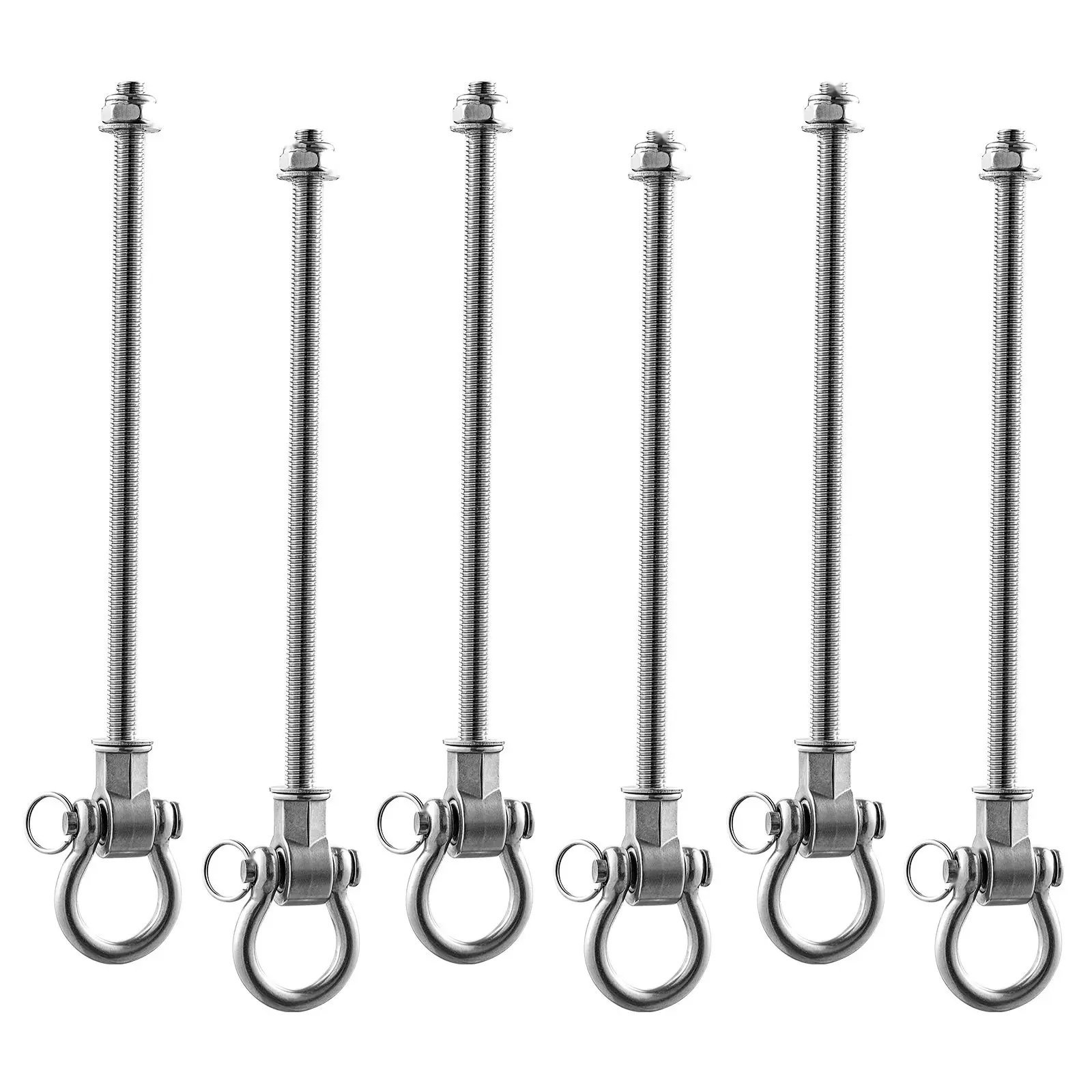 Swing Hangers 6 Pack Heavy Duty Swing Brackets 850 Lbs Load Capacity With Smooth Bearings Stainless Steel Hangers Ideal For Hammocks Playgrounds Porches Yoga Boxing Bags Indoor Outdoor Use