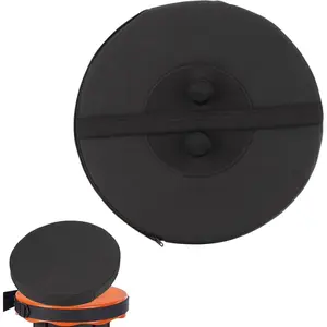 Round Thickened Memory Foam Telescopic Folding Stool Cushion with Elastic Strap Fits Round Retractable Collapsible Stools 1 Pack