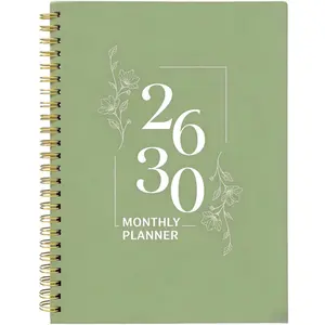 2026-2030 Monthly Planner/Calendar - January 2026 to December 2030, 5-Year Monthly Planner, Green Sage-Themed Cover Design Notebook, Yearly Calendar Planning, Monthly Tabs, 60-Month Calendar, 5.5 x 8.3 inches, Thick Paper, Elastic Cover, Durable Double Wi