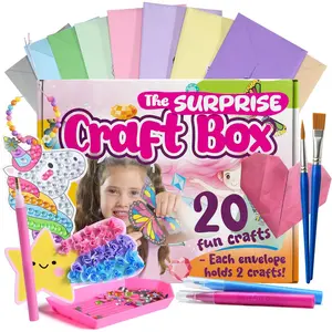 20 Arts & Crafts Kit for Girls – The Surprise Craft Box, All-Inclusive DIY Craft Set with 20 Fun Projects, Individually Packaged, Easy Step-by-Step Instructions, Creative Activity Gift for Kids