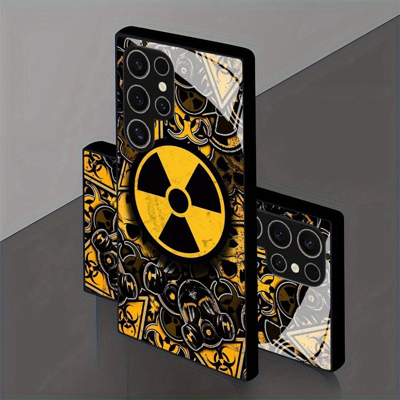 High-Quality Glass Phone Case with a Nuclear Radiation Warning Wallpaper Design, Suitable for Samsung Galaxy S26 S25 S24 S23 S22Pro S21 S20 Fe Plus Ultra Pro A56 A55 A54 A53 A52 A51 A36 A35 A34 A32 A26 A25 A24 A23 A16 A15 A14 A06 A05 A03s