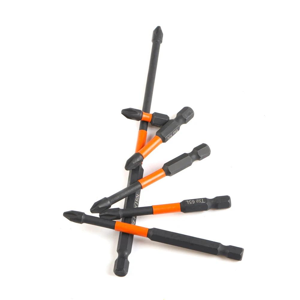 PH2 Strong Magnetic Cross Torque Head Screwdriver S2 Steel Electric Head High Hardness Magnetic Anti-slip Electric Drill Bit Size:(25mm,50mm,65mm,70mm,90mm,150mm)