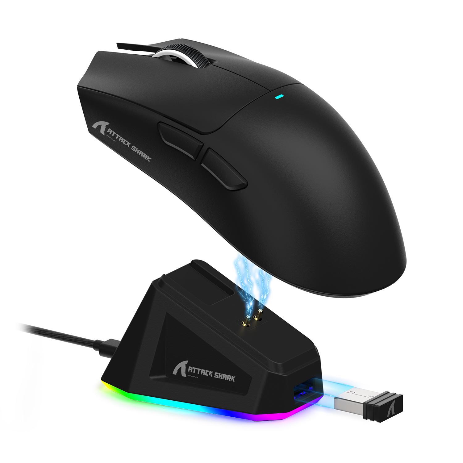 Wireless Gaming Mouse, Rechargeable RGB Lighting Mouse with Charging Base, Optical Sensor Mouse for Gaming & Office #GLOBAL PICKS