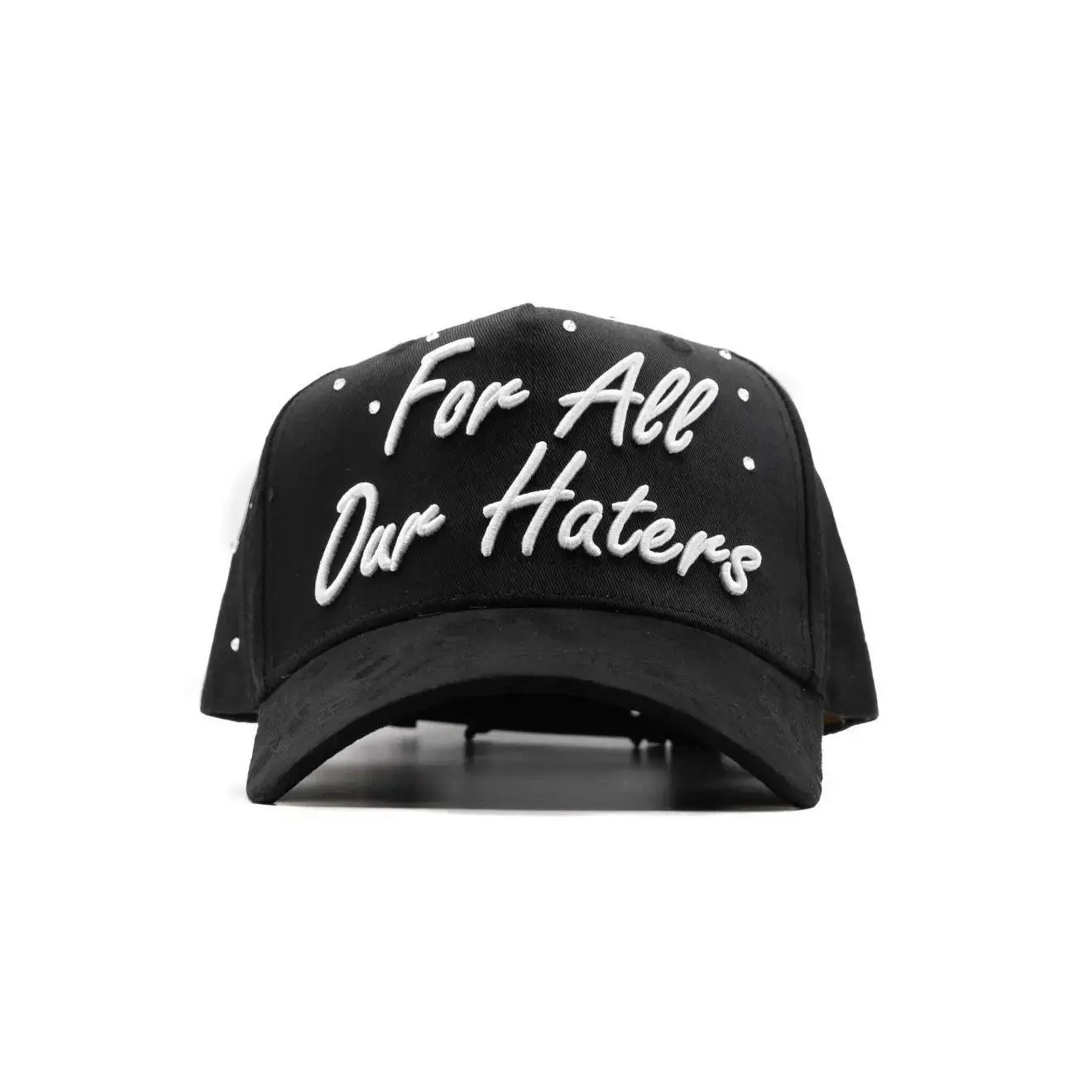Dandy Hats x Tombochio “For All Our Haters” Premium Streetwear Snapback – Black Adjustable Unisex Hat for Men & Women Featuring Script Embroidery and a Bold Urban Statement Design