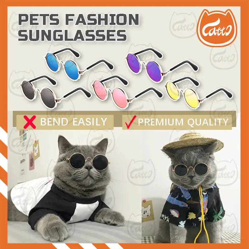 CATTO Cat Glasses Puppy Dog Glasses Cat Eyewear Cat Sunglasses Pet Sunglasses Pet Accessories Dog Glasses Fashion