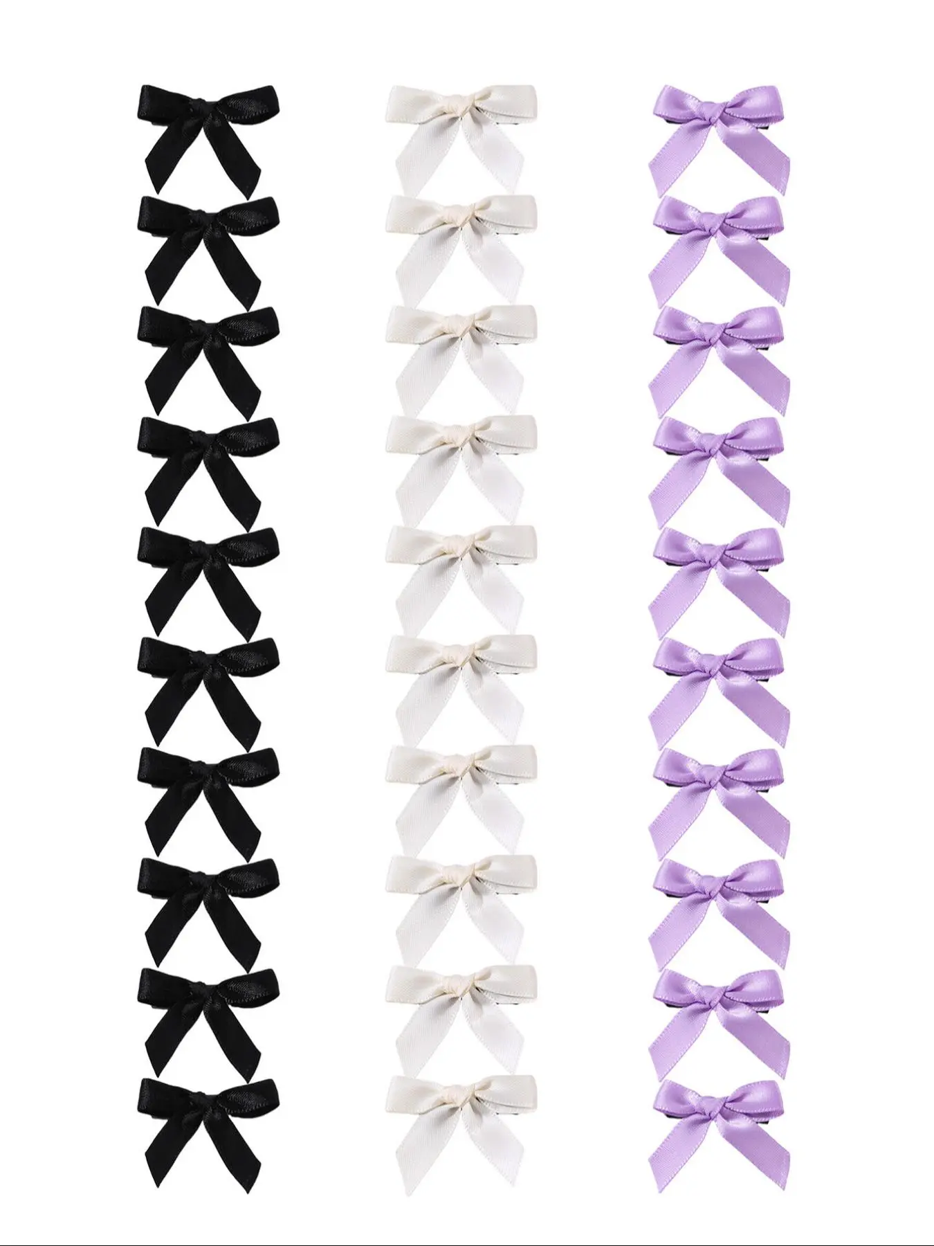 Cute Bowknot Design Hair Clips, Solid Color Hair Accessories for Women & Girls, Minimalist Headwear Suitable for Thick Hair, Hair Styling Clips, Bows for Hair, Hair Clip Set
