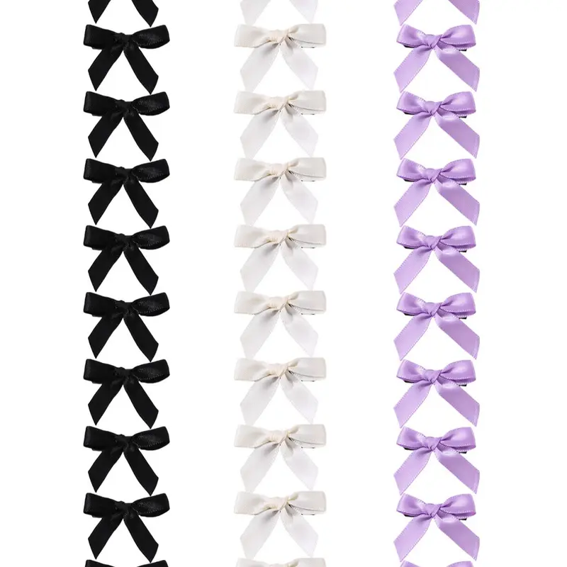 Cute Bowknot Design Hair Clips, Solid Color Hair Accessories for Women & Girls, Minimalist Headwear Suitable for Thick Hair, Hair Styling Clips, Bows for Hair, Hairstyle Accessory