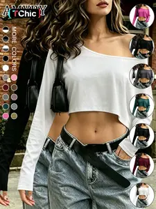 Women's Long Sleeve Plaid Loose-Fit Casual Top, European Street Style Drop Shoulder Design, All Season Wearable Comfortable Fit