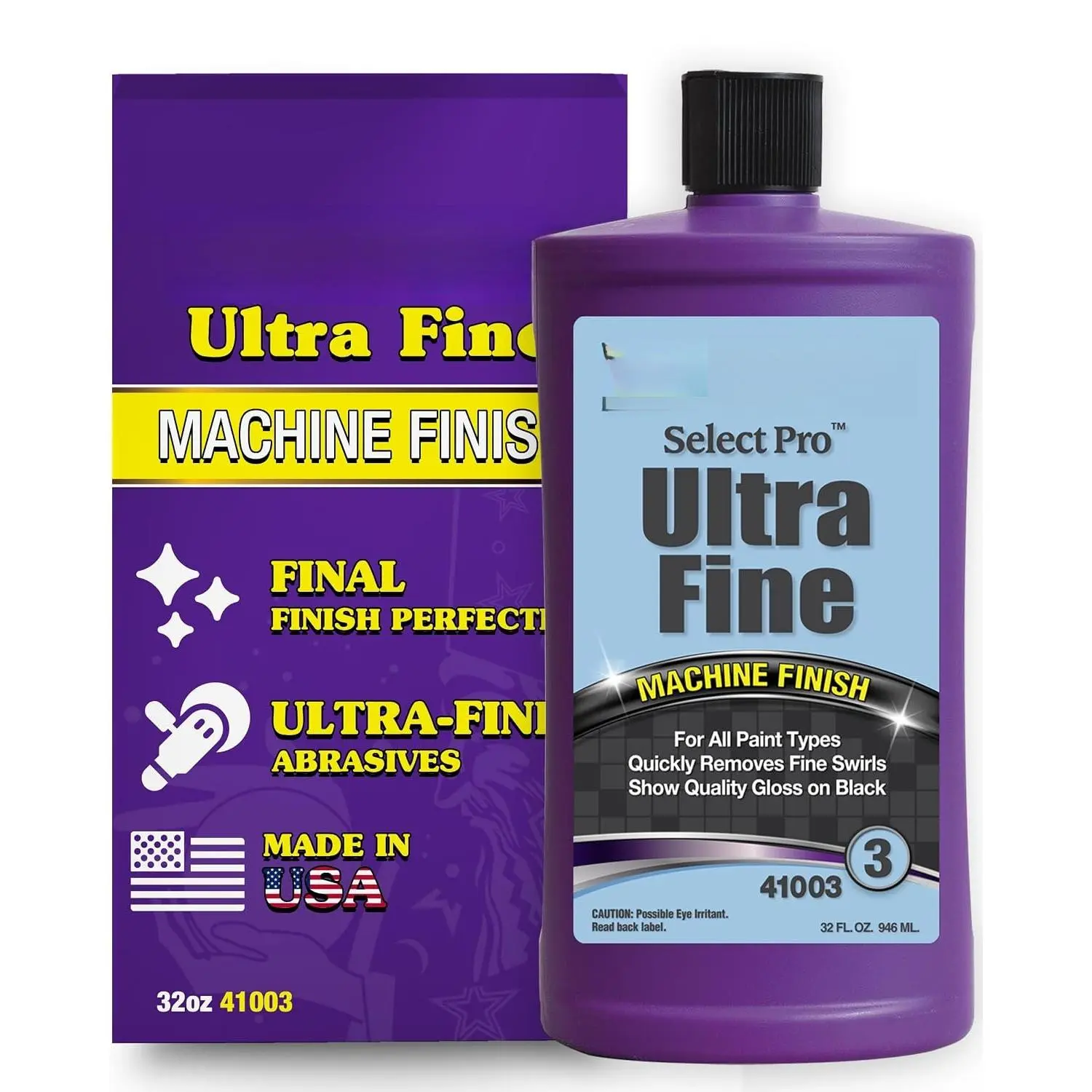 Select Pro Extra Fine Compound Step 3  Match - Fine Swirl Remover for Auto Detailing Supplies - Gloss  Polish -  for Black