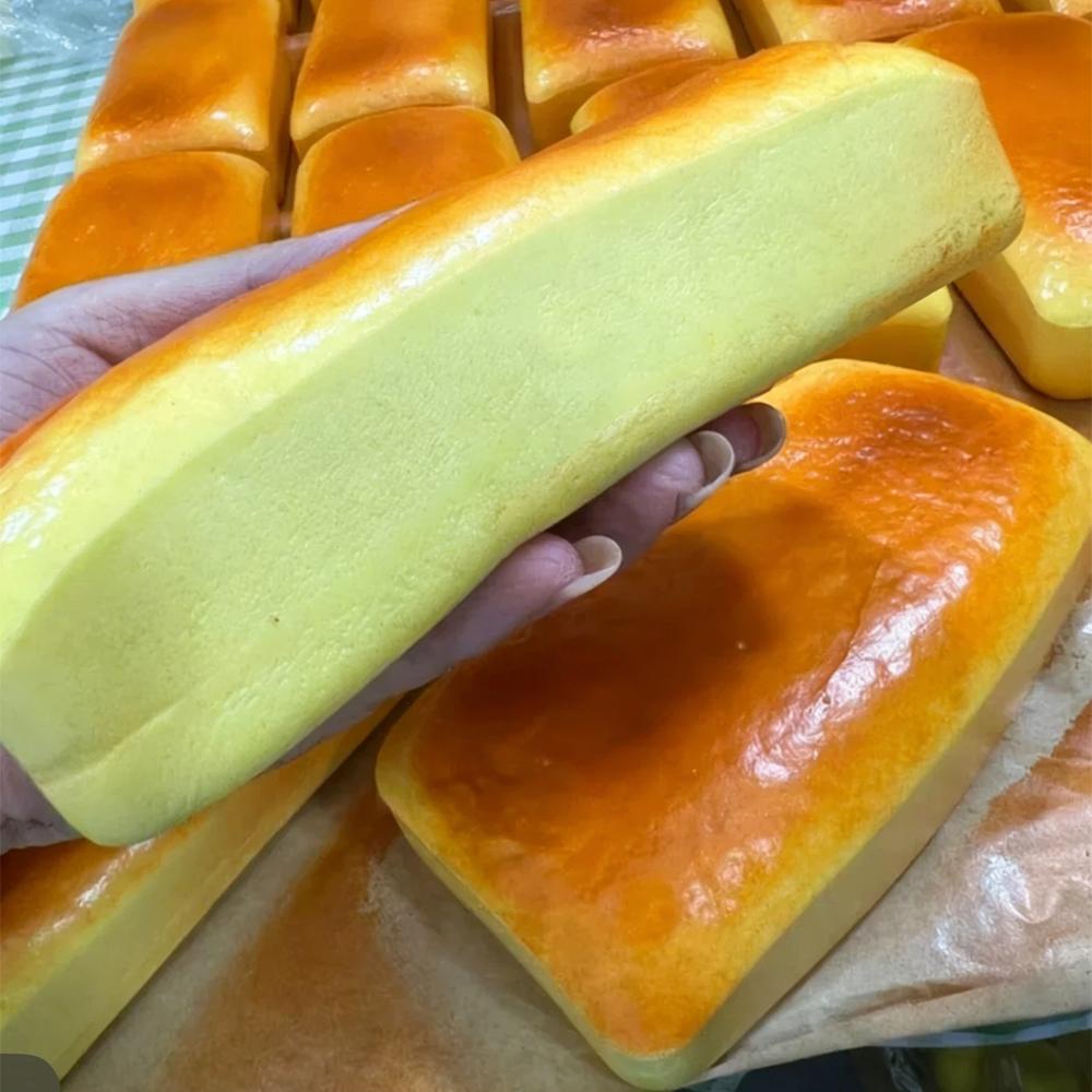 Cheese Cake Bread Squishy Toy Slow Rising Grilled Rice Cake Slow Rebound Squeeze Toy Stress Release Hand Relax Toy Gifts Toys