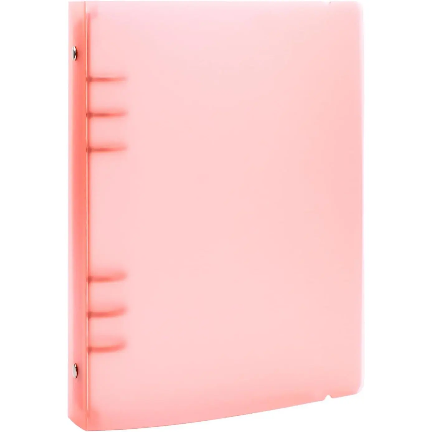 A5 6 Ring Binder Cover with Snap Button Closure Loose Leaf Folders Journal Notebook File Shell Protector for 6 Hole Planner Pages Refill Insert DIY Scrapbooking  &  Storage (Orange)