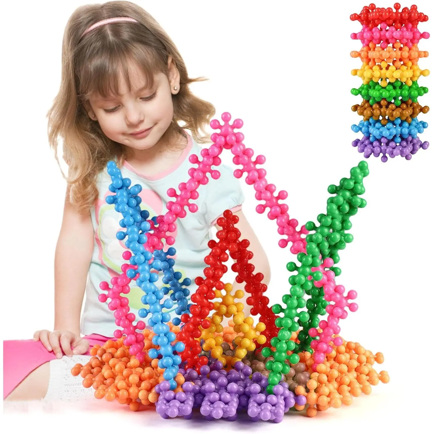 200 Pieces Building Blocks Kids STEM Toys Educational Discs Sets Interlocking Solid Plastic for Preschool Boys and Girls Aged 3+, Safe Material Creativityfidget toys