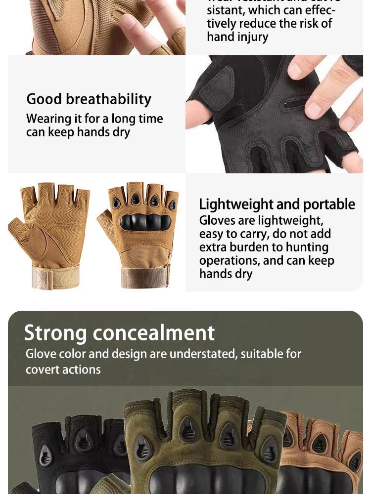 Half-Finger Tactical Gloves – Breathable, Anti-Skid and Wear-Resistant for Outdoor Hunting, Training, Fitness, Cycling and Sports Half-Finger Tactical Gloves – Breathable, Anti-Skid and Wear-Resistant for Outdoor Hunting, Training, Fitness, Cycling and Sports