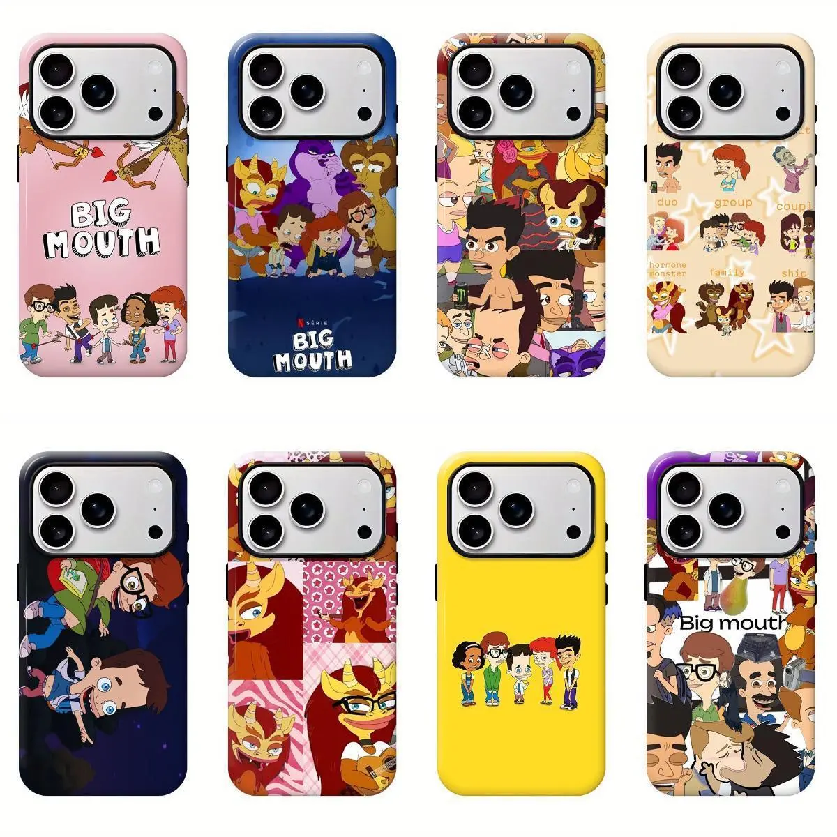 Big Mouth iPhone Case Bundle | Hilarious Hormone Monster Vibes  for iPhone 17/16/15/14/13/12/11 Pro Max Plus, suitable for both men and women, and a great choice for holidays and birthdays., Smartphone, Handheld