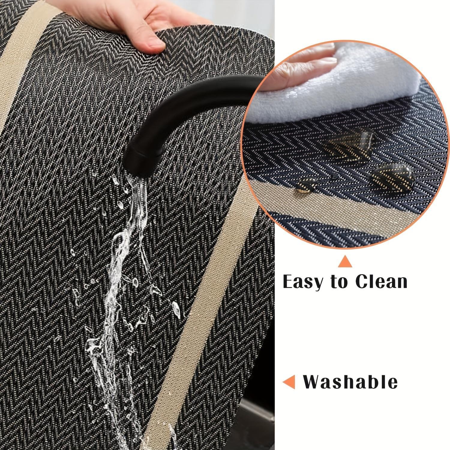 Rectangular Tablecloth & Place Mat Set, 5 Counts/set Modern Heat Resistant Tablecloth & Place Mat, Household Minimal Table Decoration Supplies for Home Kitchen Dining Room Placemat