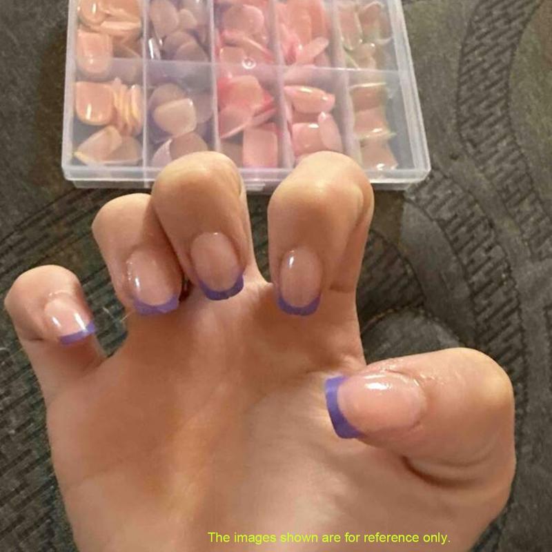 Neon Rainbow French Nail Tips, 240Pcs Short Brighter Pastel French Tip Press on Beach  for Women, 5 Color Glossy Soft Gel  Nail Press Ons Fake False Nails Extensions for DIY Art,Press on  Women  Short